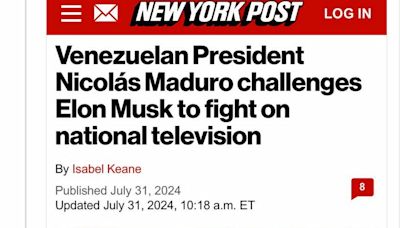 Elon Musk acepta reto de Maduro de pelear y eleva la apuesta