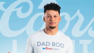 Patrick Mahomes Embraces His ‘Dad Bod’ in T-Shirts Made in Collaboration With Coors Light