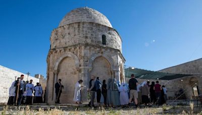 PHOTOS: Catholics Gather at Site of Jesus’ Ascension in Jerusalem