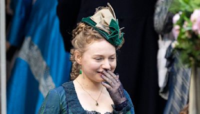 Mia Threapleton films season two of The Buccaneers in Edinburgh