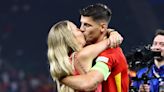 Spain captain Alvaro Morata celebrates Euro 2024 win with kiss from stunning Wag