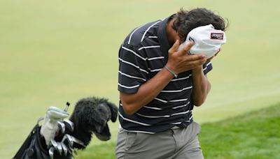 Charlie Woods struggles at U.S. Junior Amateur