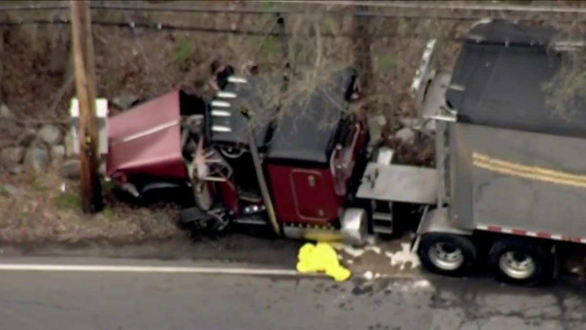 Emergency crews respond after tractor-trailer crash in Sudbury - Boston News, Weather, Sports | WHDH 7News