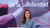 La reina Letizia, la invitada perfecta con su 'vestido homenaje' de color azul y cruzado