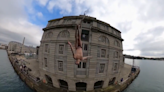 Red Bull daredevil Aidan Heslop dives off top of 68ft historic building in Plymouth