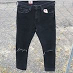 全新正品美版 Levi's 510 05510-0640 W28L30 膝蓋 破壞 窄管 skinny 黑牛 黑水洗