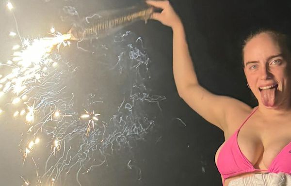 Billie Eilish Holds Lit Firework in Bikini in Fourth of July Weekend Post