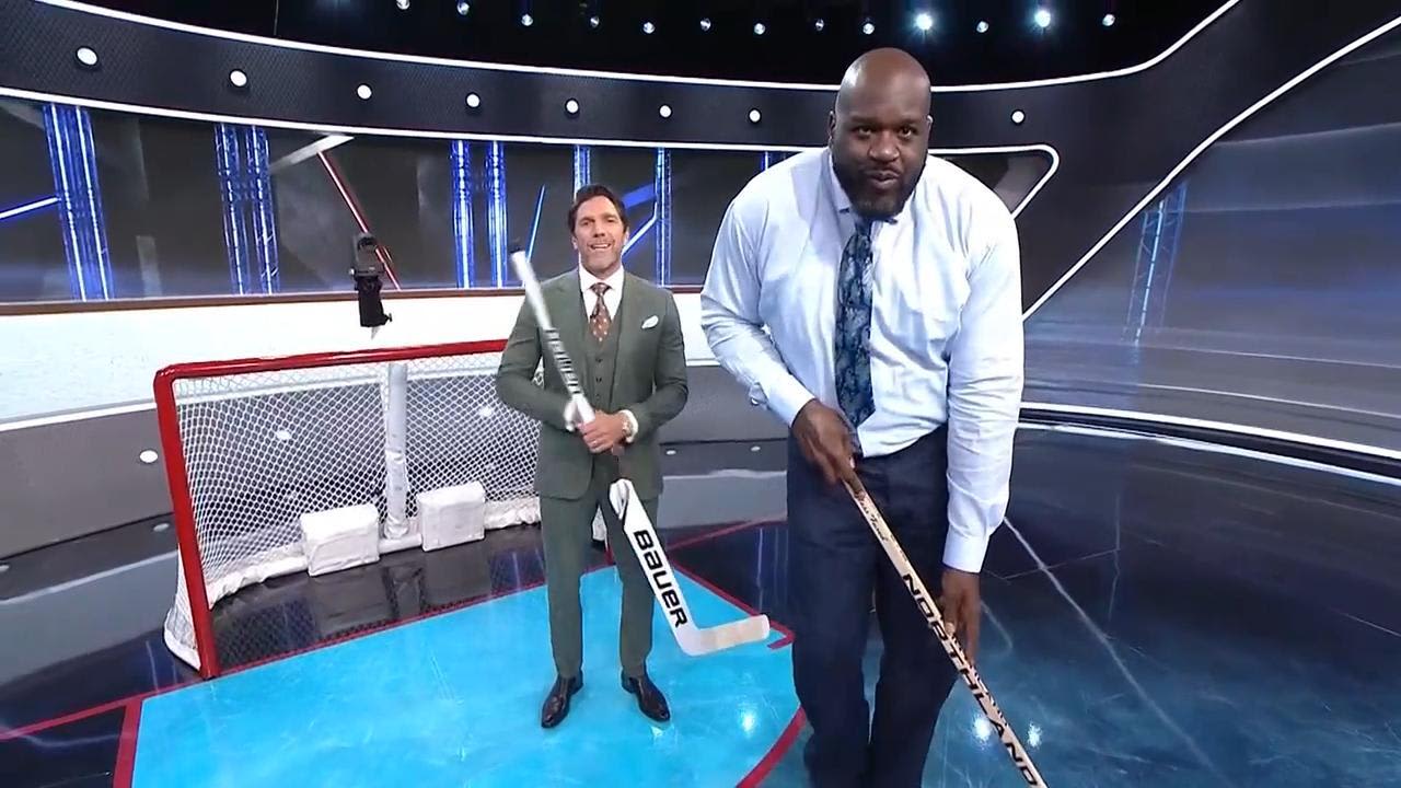 O'Neal stops by 'NHL on TNT' studio to clown around as 'Shaq Hyman' | NHL.com