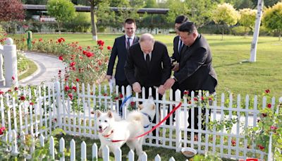 Kim Jong Un gifts Putin dogs as leaders bond over animals, ride horses