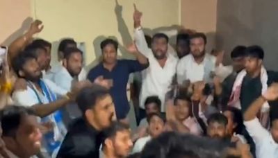 NSUI Workers Storm NTA Office In Delhi, Lock Building From Inside