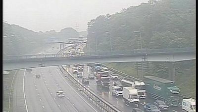 Heavy traffic on M60 as stretches of motorway left flooded in torrential rain