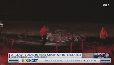 At least one dead in fiery crash on Interstate 5