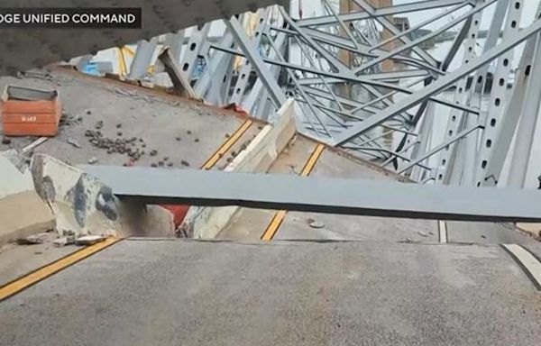Video shows complexity of removing massive piece of Key Bridge collapse from container ship