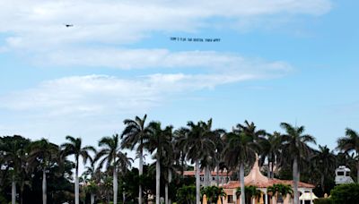 Democrats fly banner over Mar-a-Lago blaming Trump for Florida's 'extreme' abortion ban