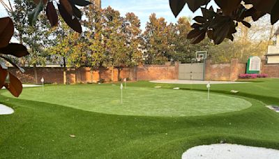 Hello friends: Jim Nantz built a new backyard hole that is an homage to Augusta National’s 13th green