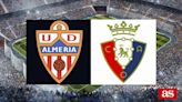 Almería vs Osasuna: estadísticas previas y datos en directo | LaLiga EA Sports 2023/2024