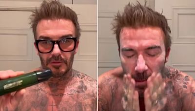 David Beckham Takes Over Wife Victoria’s Instagram and Shares Video of His Shirtless Morning Skincare Routine