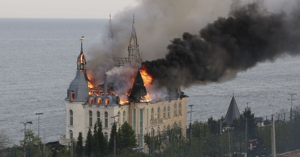 Ukraine’s ‘Harry Potter castle’ burns down in deadly Russian missile attack