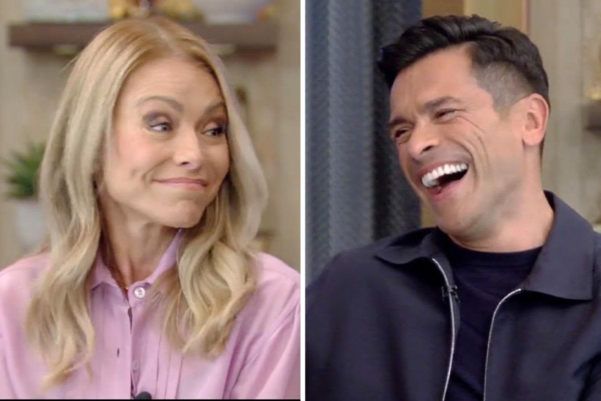 Kelly Ripa gives Mark Consuelos the silent treatment on 'Live' after he takes his jokes too far