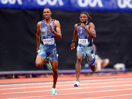 Zharnel Hughes aiming to do talking on track against outspoken rival Noah Lyles