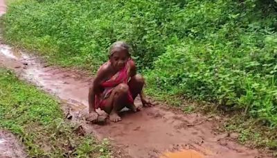 Disabled woman, 70, forced to walk to panchayat office for pension in Odisha