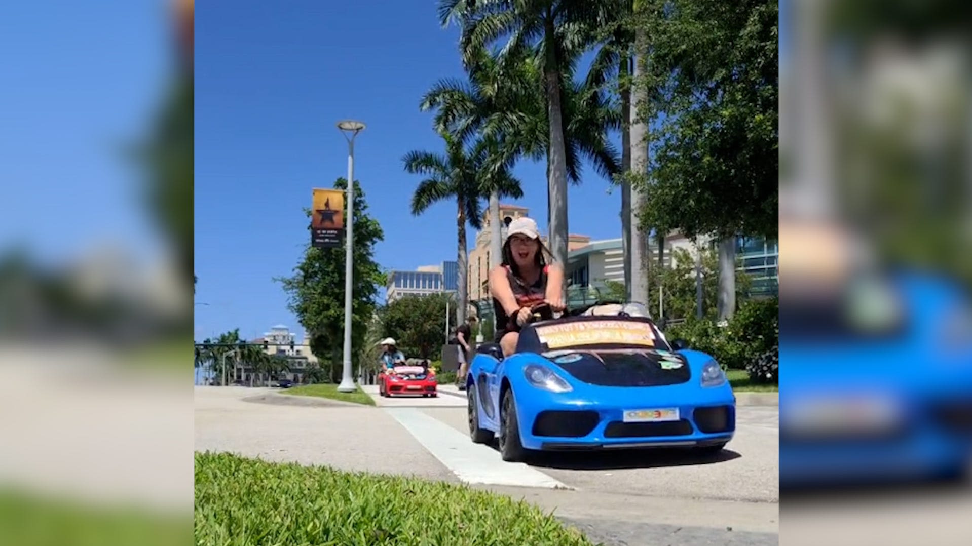 Two women attempt to drive from Jacksonville to Key West in toy cars