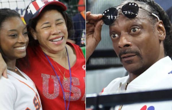 Simone Biles' Mom Mildly Scolds Snoop Dogg to His Face At Olympics Over 2010 Encounter