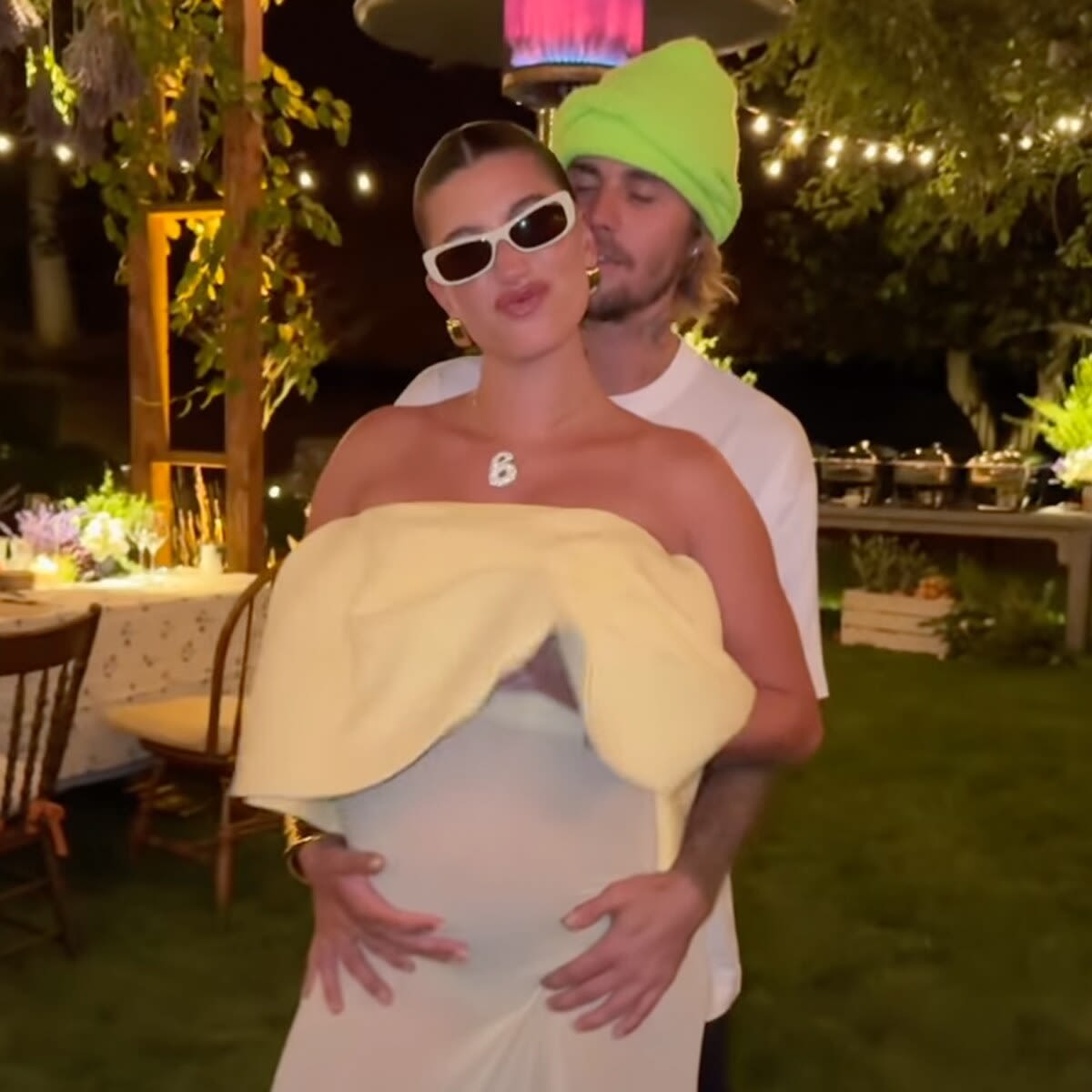 Justin Bieber Cradles Pregnant Hailey Bieber’s Baby Bump in New Video