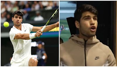 "¡Vamos!": Carlos Alcaraz traslada hasta el All England Club de Wimbledon las celebraciones por la remontada de España ante Francia