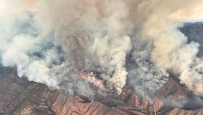 Bridge Fire spreads toward Mt. Baldy area in Angeles National Forest