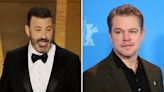 Jimmy Kimmel Revives Matt Damon Feud at Oscars: He ‘Can’t Read and Smells Like Dog Medicine’