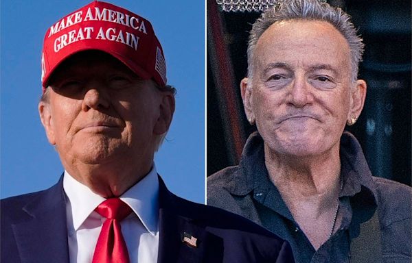 Trump branded ‘moron’ by Bruce Springsteen fans as he taunts star about crowd size at New Jersey rally