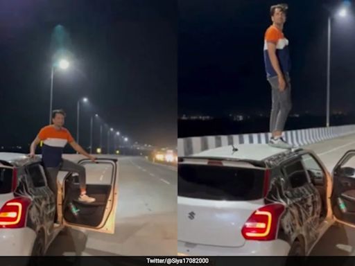 "Police Will Upload Part-2": Viral Video Shows Man Performing Dangerous Stunts With Car On Mumbai Roads