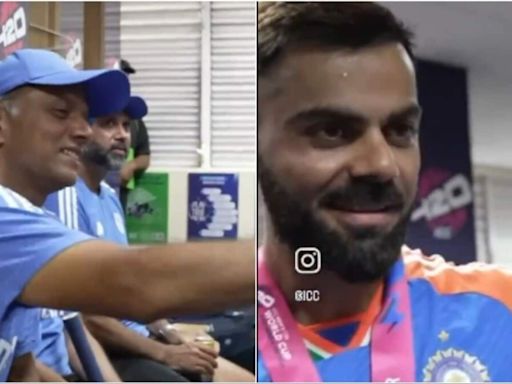 'Three whites ticked off, 1 red to go': Dravid's loud and clear message to Virat Kohli during dressing room celebrations