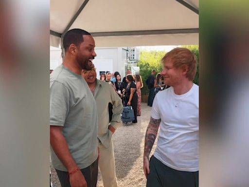 Ed Sheeran reveals Fresh Prince of Bel-Air tattoo to surprised Will Smith