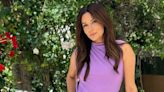 Eva Longoria Rings In Summer in a Slinky Lavender Minidress With a Waist Cutout