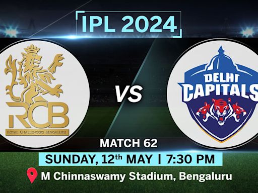 IPL 2024, RCB vs DC Live Score: Royal Challengers and Capitals battle at M Chinnaswamy Stadium promises high-scoring thriller