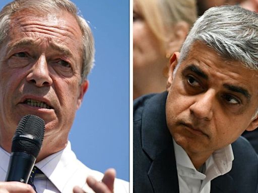 Farage's four-word take down as Khan bans taxi drivers from flying England flags