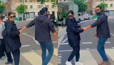 VIDEO: Katrina Kaif Looks Miffed, Pulls Vicky Kaushal Back As She Spots Fan Recording Them; Netizens...