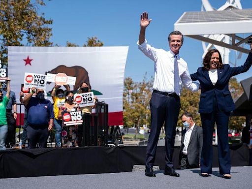 As Kamala Harris rises, Gavin Newsom's presidential prospects fall — but only in the short term