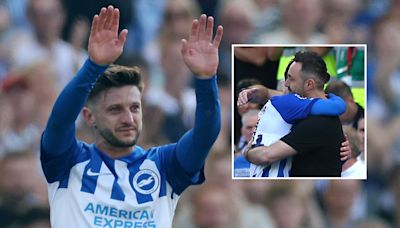 Adam Lallana in tears as he's subbed off in final game before Brighton release