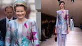 Queen Mathilde of Belgium Revives Armani Privé Couture Runway Look and ‘Makes It Her Own’ for Service of Remembrance in London
