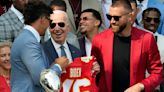 Biden is hosting the Kansas City Chiefs -- minus Taylor Swift -- to mark the team's Super Bowl title