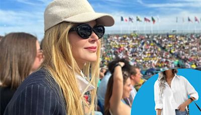 Nicole Kidman Kept Things Classic at the Olympics with Blue Jeans and a Button-Up — Get the Look from $20
