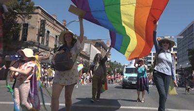 Pride parade in Victoria delayed by pro-Palestinian protesters - BC | Globalnews.ca