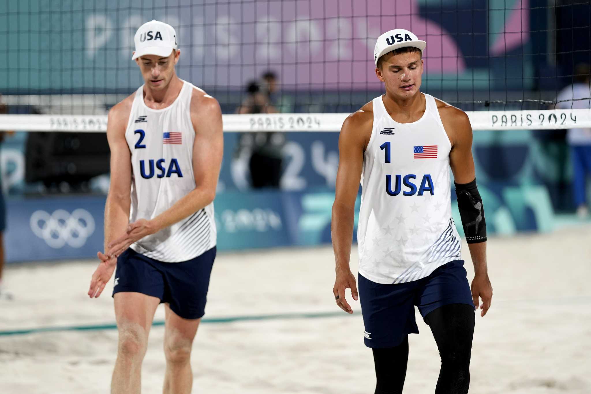 US exits beach volleyball at Paris Olympics without a medal after men's quarterfinal loss