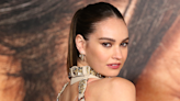 Lily James looks unrecognisable in new goth Versace pics