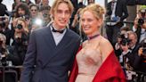 Uma Thurman Smiles With Son Levon on Cannes Film Festival Red Carpet