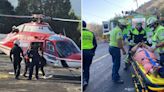 Helicóptero traslada heridos de accidente en carretera Capulín-Chalma