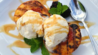 Grilled Peaches And Ice Cream Are A Match Made In Cookout Heaven